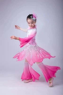 Tao Li Cup fan dance Классическая танцевальная любовь lotus said детские танцевальные костюмы