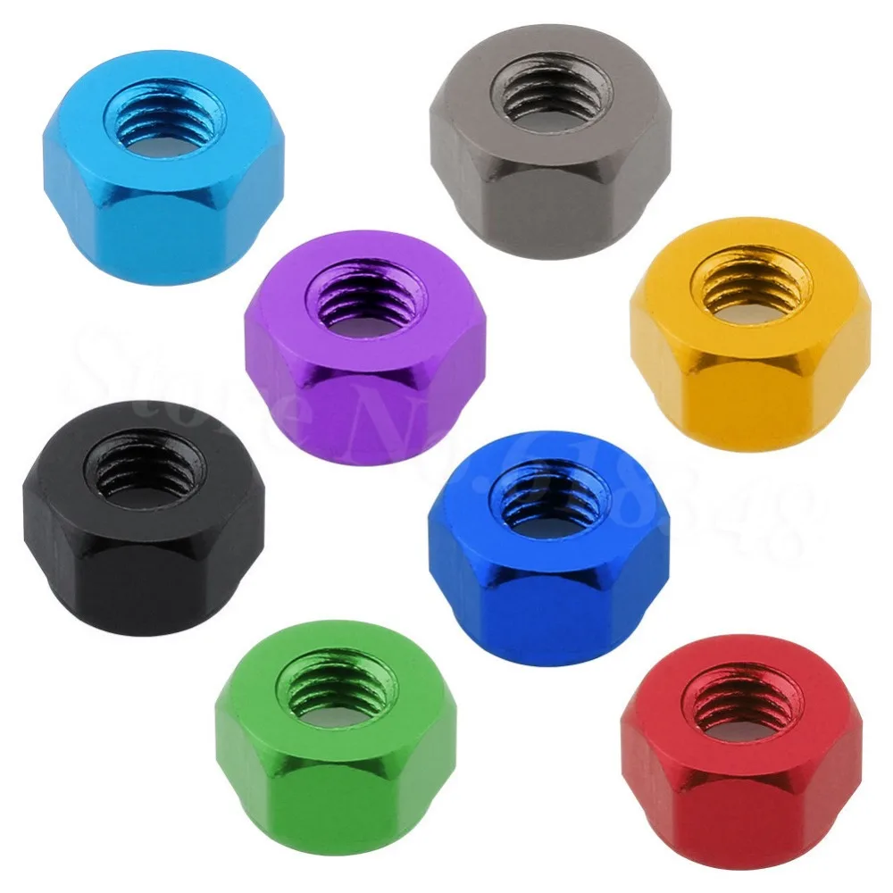 8pcs/Set HSP 102048 Aluminum Nylon Lock Nuts M3 02102 For 1:10th RC Car Upgrade Parts | Игрушки и хобби