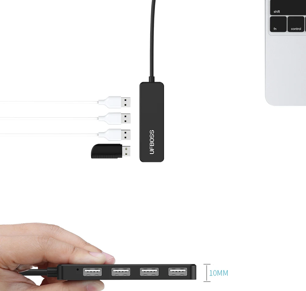 UFBOSS 4 порта USB Высокоскоростной 2 0 концентратор мульти разветвитель расширения