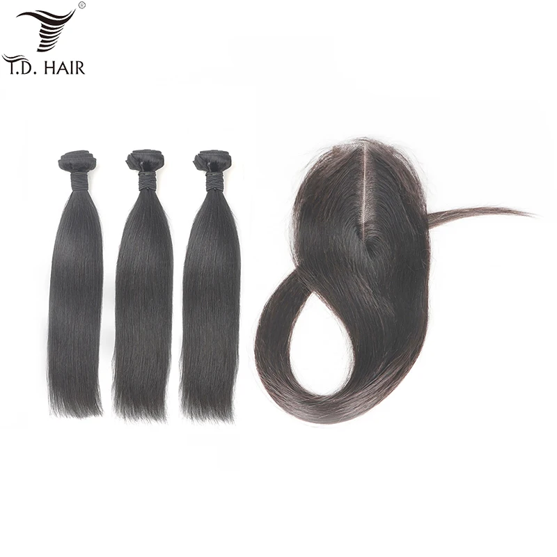 2*6 Кружева Закрытие с 3 шт бразильские Remy натуральные кудрявые пучки волос