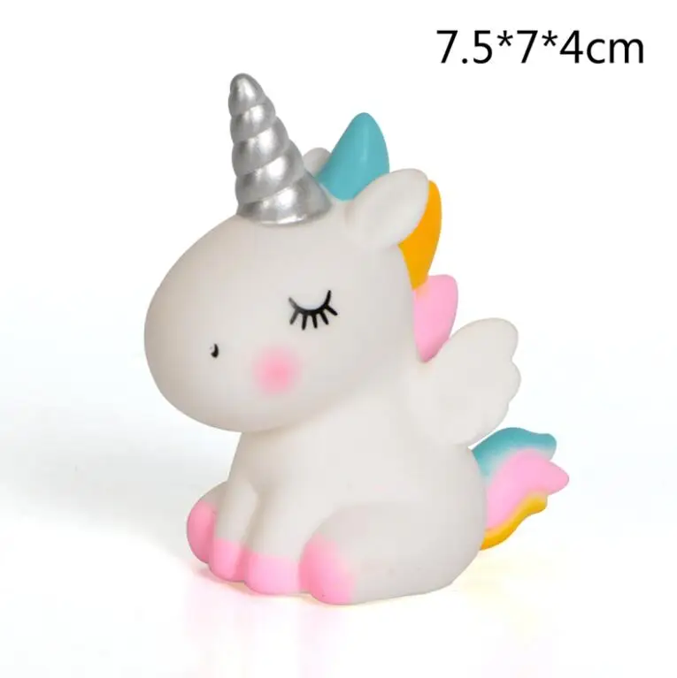 pink unicorn Розовый голубой Единорог торт Топпер облако горячий воздушный шар Фламинго флажки для торта День рождения свадьбы украшения детский Душ Поставки - Цвет: pink unicorn
