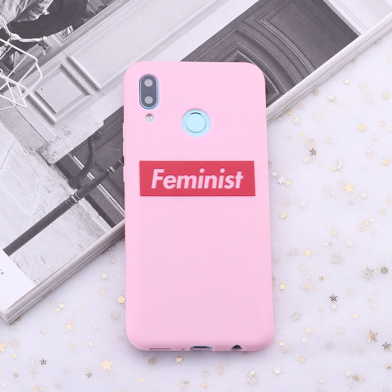 

For Huawei Honor Mate 10 20 Nova P20 P30 P40 P Smart Girls Feminist Girl Gang Candy Silicone Phone Case Cover Capa Fundas