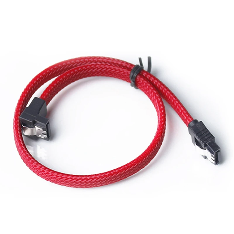 50 см SATA 3 0 III SATA3 7pin кабель для передачи данных правый угол 6 ГБ/сек. SSD Кабели HDD