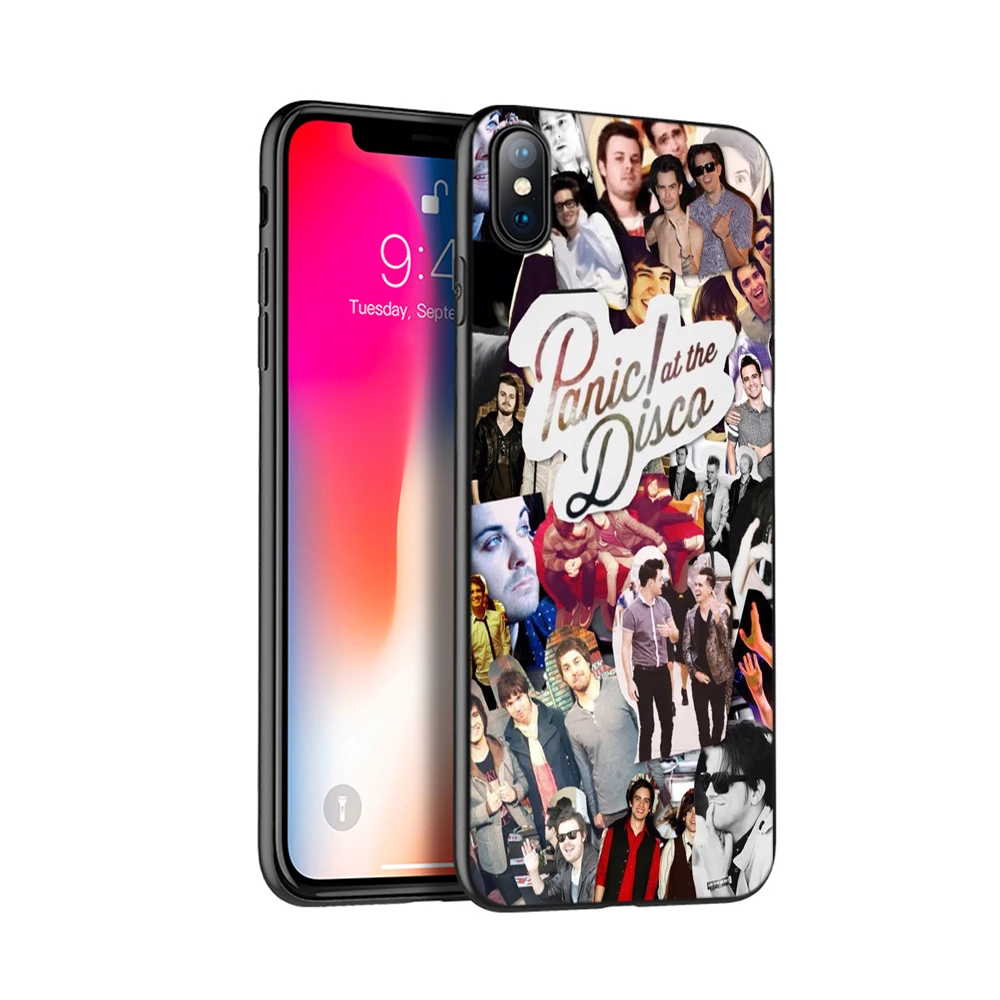 Черный чехол из ТПУ для iphone 5 5S SE 6 6s 7 8 plus x 10 XR XS 11 pro MAX Panic! At The Disco brendon urie|Бамперы| |