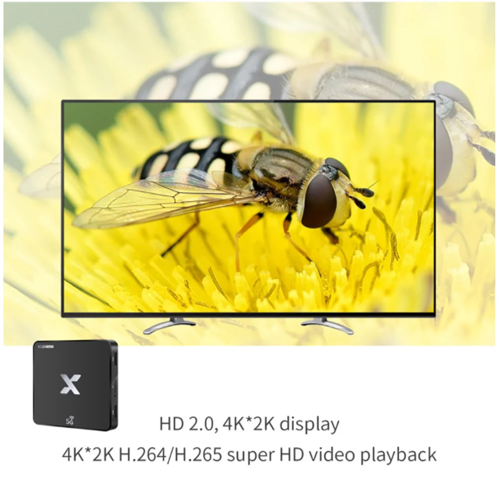 ТВ-приставка Sifree Android 8 1 2 Гб ОЗУ + 16 ПЗУ стандартная Wi-Fi 100 Мбит/с поддержка 4K H.265
