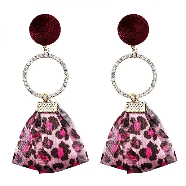 leopard rose red Модный вязаный женский свитер, пуловеры, свободные, большой размер, Леопардовый принт, пуловер, свитера, женский джемпер, свитер - Цвет: leopard rose red