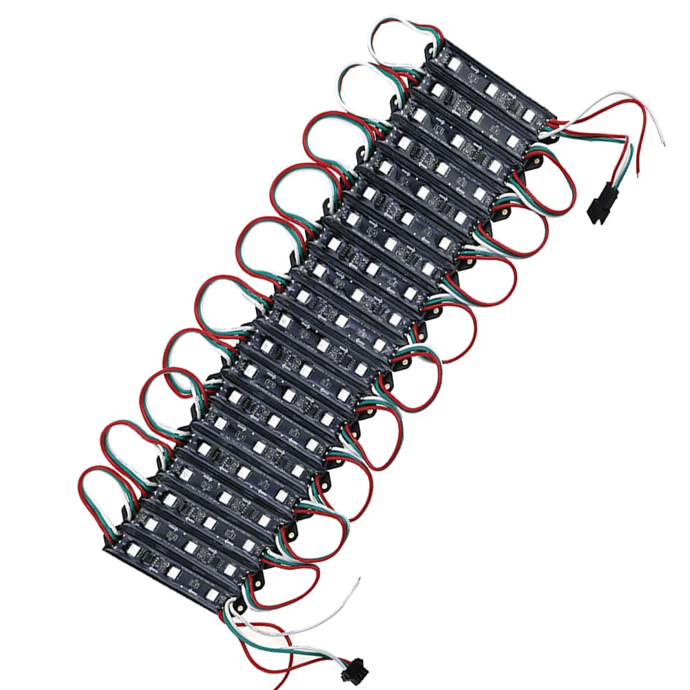 WS2811 светодиодный модуль DC12V DMX 3 пиксель цифровой SMD 5050 Водонепроницаемый садовый