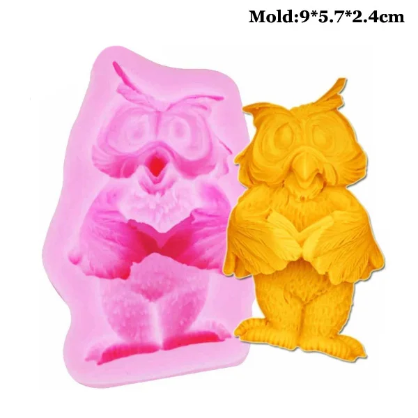 7 Kinds Owls Candle Moulds Soap Mold Kitchen-Baking Resin Silicone Form Home Decoration 3D DIY Clay Craft Wax-MakingC359 images - 6