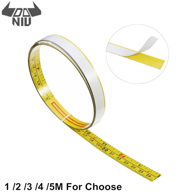 DANIU самоклеящаяся дюймовая Метрическая линейка ленточная лента измеряющая сталь