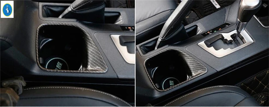 

Yimaautotrims Auto Accessory Front Middle Water Cup Holder Frame Cover Trim 1 Piece Fit For Toyota RAV4 Rav 4 2016 2017 2018 ABS