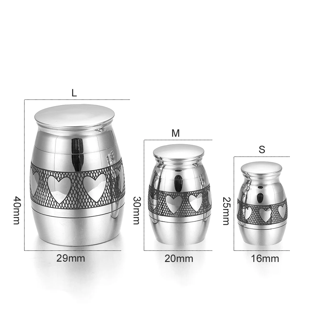 

LCC001 Heart of Eternity Stainless Steel cremation containers for ashes Keepsake Jewelry Funeral Casket Memorial Urn For Human