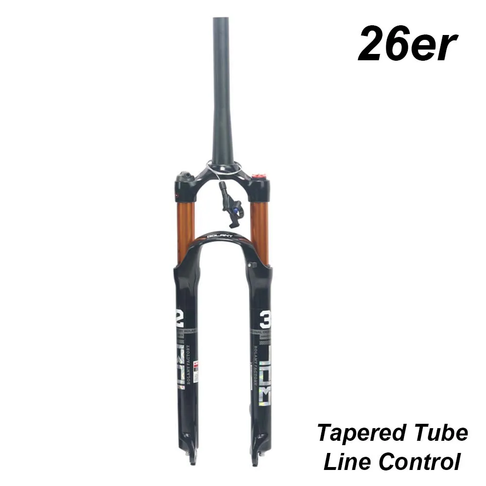 26er Tapered Tube Передняя вилка для горного велосипеда Bolany 26, 27,5, 29er дюймов, из магниевого сплава, для горного велосипеда, 32 rl100мм, вилка, дисковый тормоз, запчасти для велосипеда - Цвет: 26er Tapered Tube