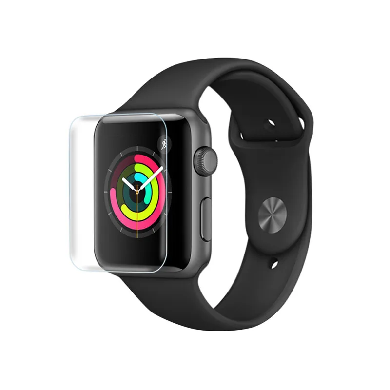 Экран Защитная пленка для наручных часов Apple watch 4 40 мм 44 мм ультра-тонкий мягкий, приятный на ощупь прозрачный чувствительность закаленное Стекло PET защитная пленка tpu
