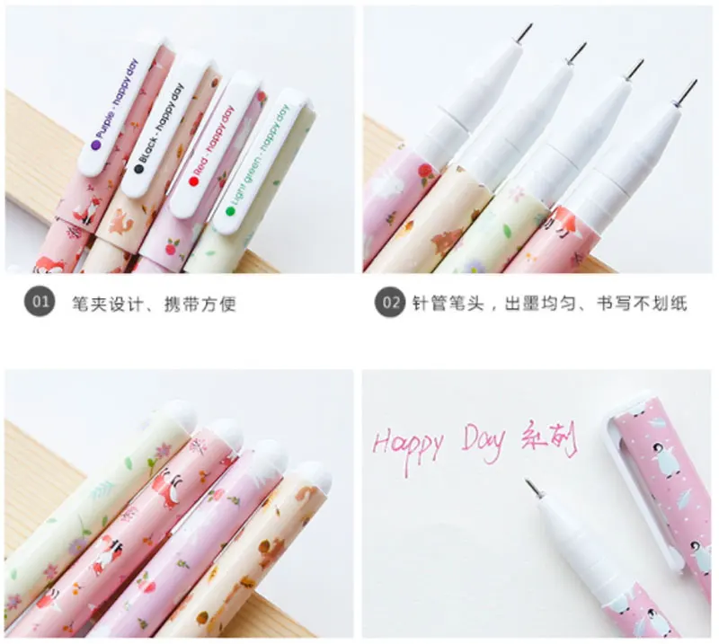 10 шт./лот милый мультфильм Цвет гелевая ручка Набор Kawaii цветная ручка корейские канцелярские принадлежности креативный подарок школьные принадлежности