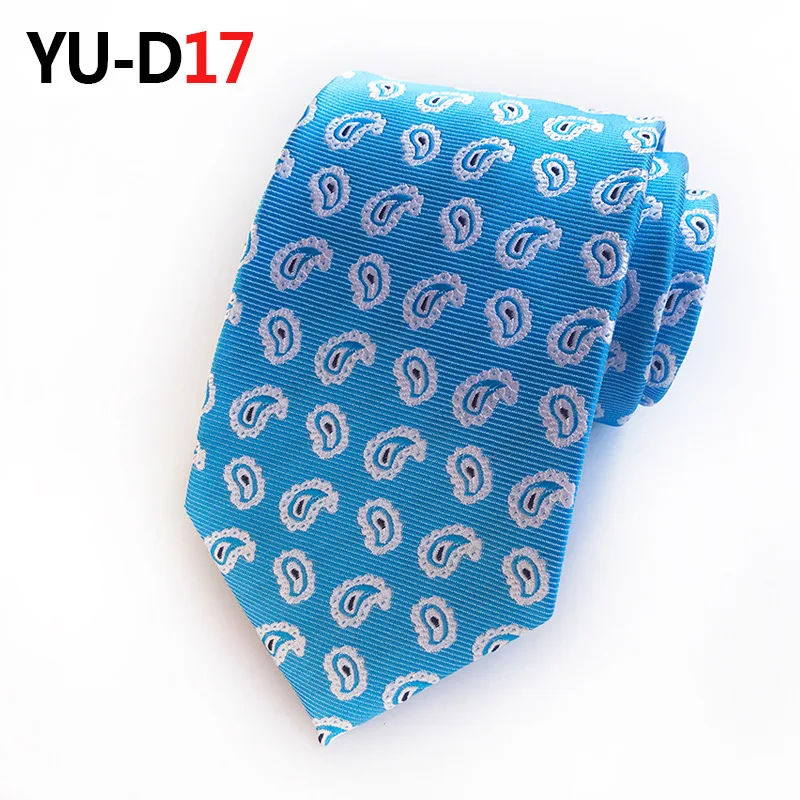 YU-D017 Классические мужские золотые клетчатые шелковые галстуки подходят для свадебной вечеринки - Цвет: YU-D017