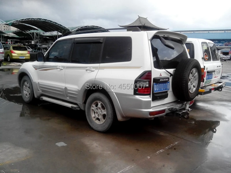 Для Mitsubishi V73 Pajero 2007- Спойлер ABS Материал заднее крыло заднего спойлера ДЛЯ Mitsubishi Pajero V73