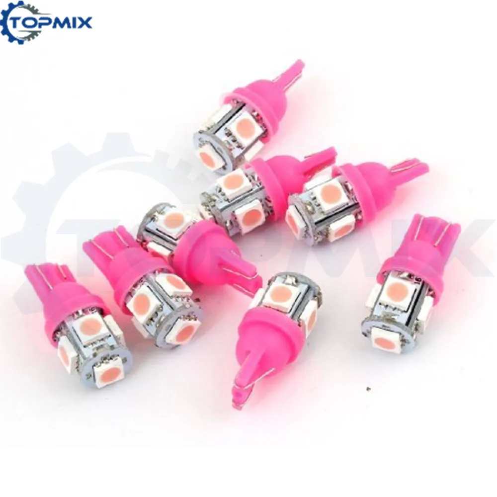 10 шт./лот T10 W5W 168 194 5SMD 2825 Светодиодные Автомобильные Боковые лампы с клиновидным