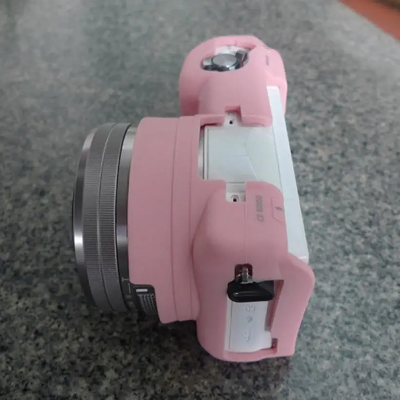 Силиконовая кожа брони чехол сумка крышка камеры протектор для sony A5100 A5000 камера рюкзак mochila fotografia поставщик - Цвет: PK