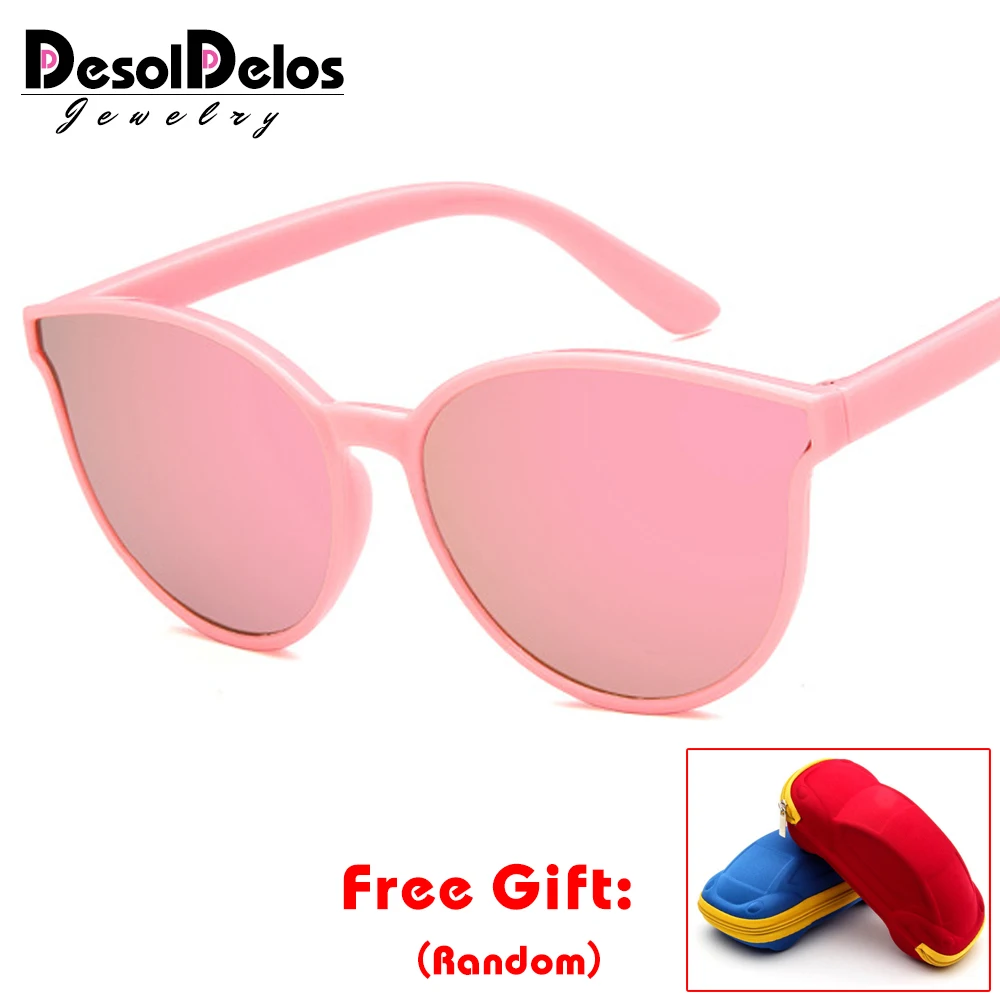 

Lovely Kids Sunglasses Child Baby Safety Coating Sun Glasses UV400 Gilrs Eyewear Shades Infant oculos de sol 6 Colors With box