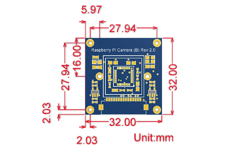 Raspberry Pi camera B с регулируемым фокусом 5 мегапикселей OV5647 поддержка сенсора all Rev. Raspberry Pi