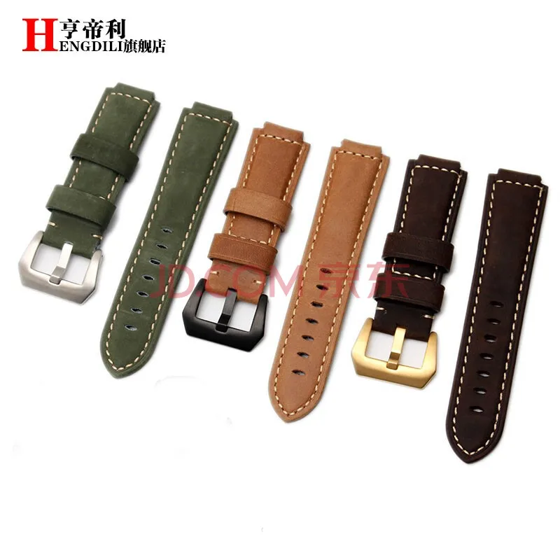 For Temix time tide series leather watch belt TW2R55500 T2N720 T2N721 T2N739 knob 16mm width 24mm band | Наручные часы