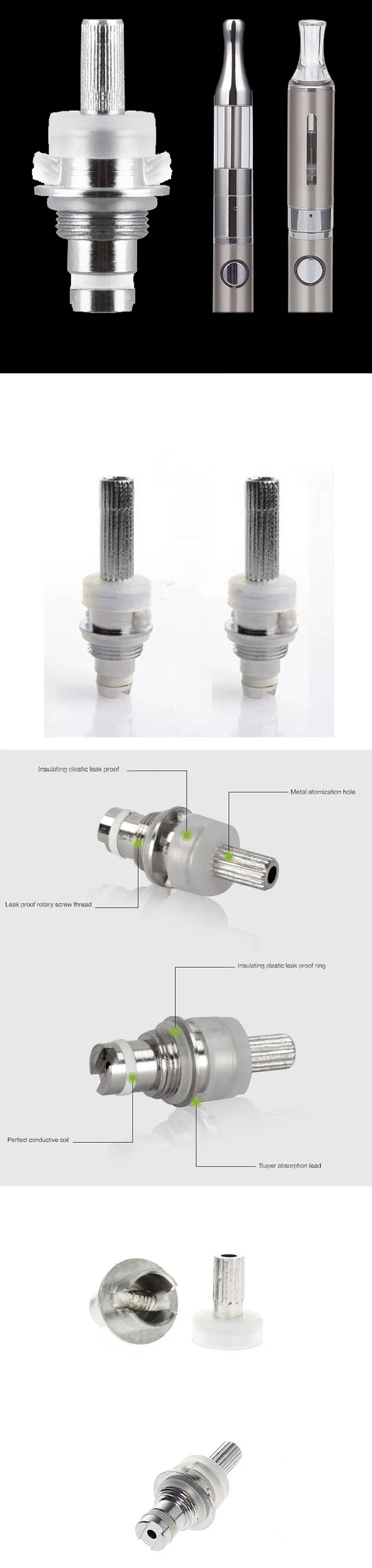 JVSURF 5 шт. 1.5ohm 1.8ohm 2.2ohm 2.5ohm 2.0ohm для EVOD MT3 T3S protantank мини замена катушки электронная сигарета атомайзер ядер