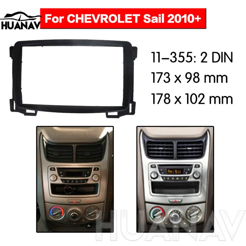 

HUANAV Car Radio stereo Fitting installation adapter fascia For 2010+ Chevrolet Sail 2DIN Radio frame recorder Audio Fascias