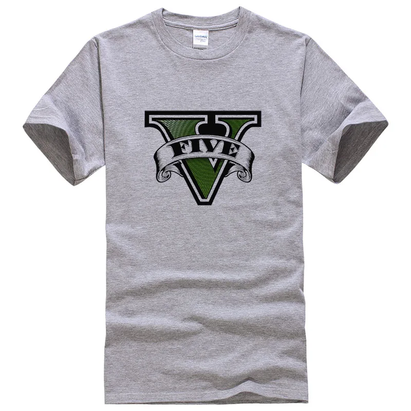 Grand Theft Auto 5 Game Printed Gta-5 T Shirt Men Casual GTA T-shirt Brand TShirts Cotton Tees Camisa #043 | Мужская одежда