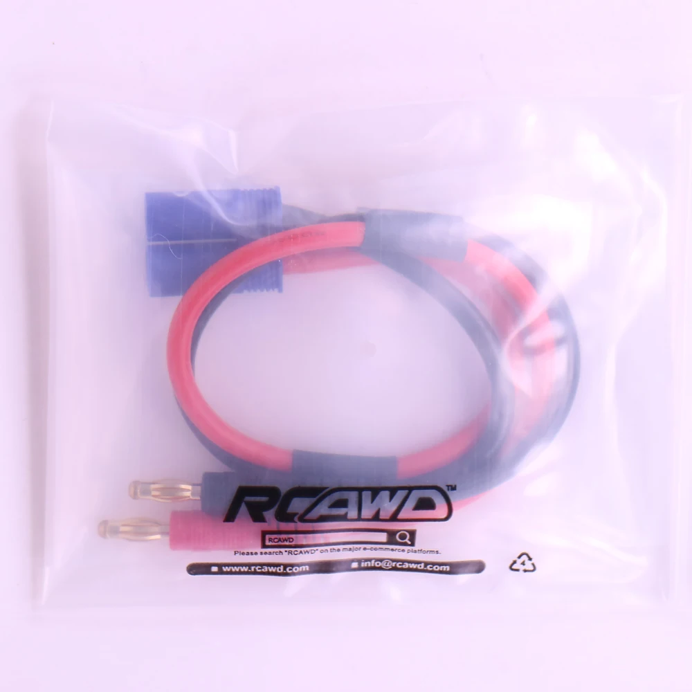 RCAWD 1x300 мм штекер EC5 и 24K позолоченный Силиконовый кабель 12awg для зарядного