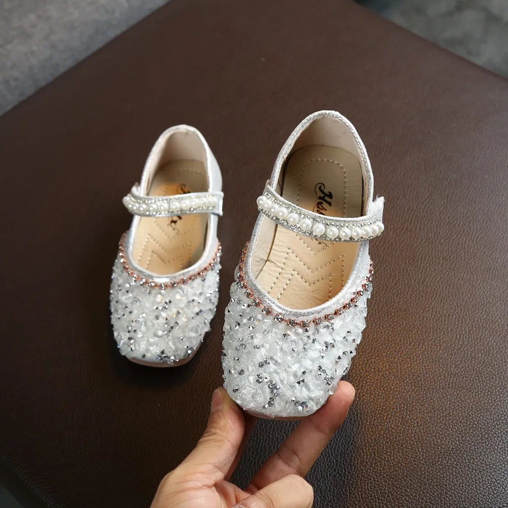 2019 Autumn Girls Shoes Princess Infant Kids Sneakers Baby Crystal Pearl Sequins Sandalias Zapatos Nino Tenis Infantil | Детская одежда