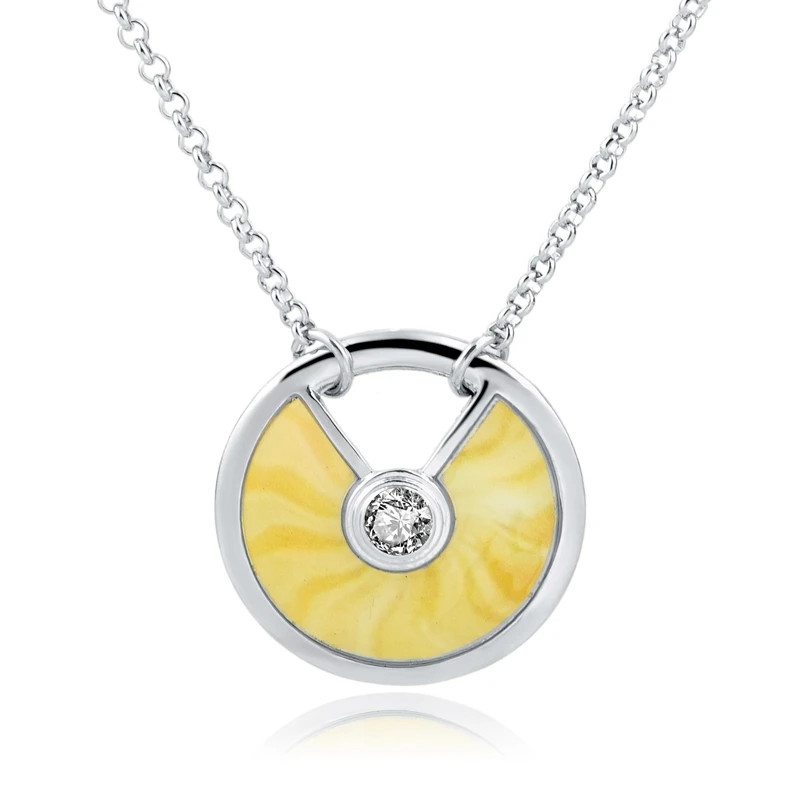 Yellow MELIHE Boho Золотое длинное ожерелье круглая эмалированная Женское Ожерелье Свадебные и обручальные ювелирные изделия оранжевый желтый синий зеленый SNE160111 - Окраска металла: Yellow
