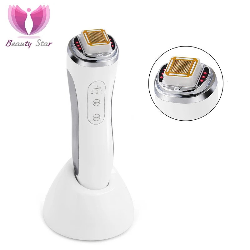 Beauty Star RF Radio Frequency Facial Lifting Machine Skin Tightening Wrinkle Removal RF Dot Matrix Radiofrequency Face Massager