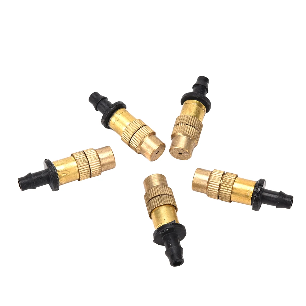 

5Pcs Adjustable Gardening Watering Brass Spray Sprinkler Metel Misting Nozzle Sprayer 2.1
