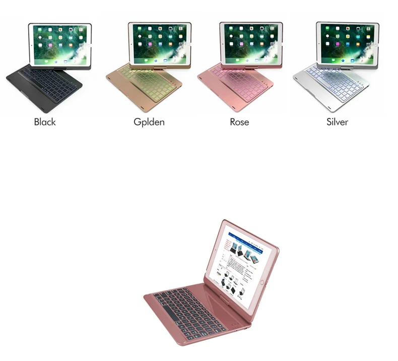 Witsp@ d чехол для клавиатуры для iPad Pro 10,5 дюймов /iPad Air 10,5(3rd Gen) 2019360 вращающийся BT/беспроводной Чехол для клавиатуры с подсветкой