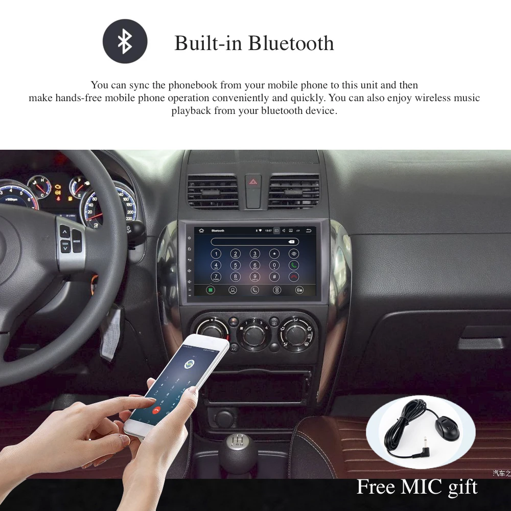 Автомобильное радио GPS Android 8 0/7 1 для Suzuki SX4 мультимедиа 2006 2007 2008 2009 2010 2011 2.5D IPS экран