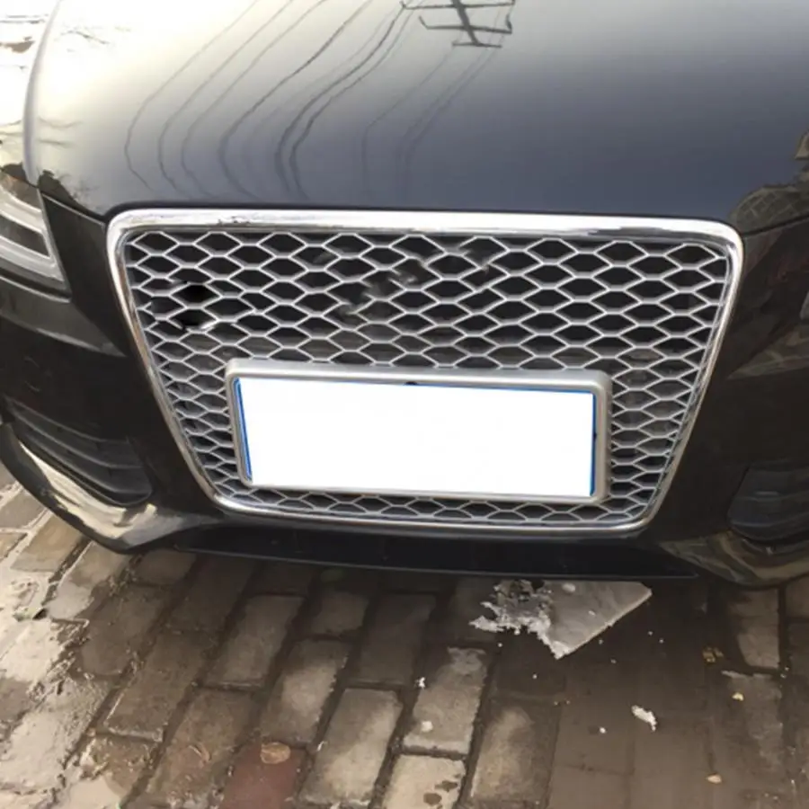 Автомобильная решетка бампера решетка автомобиля модификация переднего бампера решетка решетки Подходит для Audi A4/S4 B8 09-12(серебро) автомобиль-Стайлинг