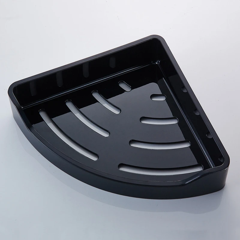 Черные полки для ванной комнаты с матовым никелевым оформлением|bathroom shelf|black bathroom