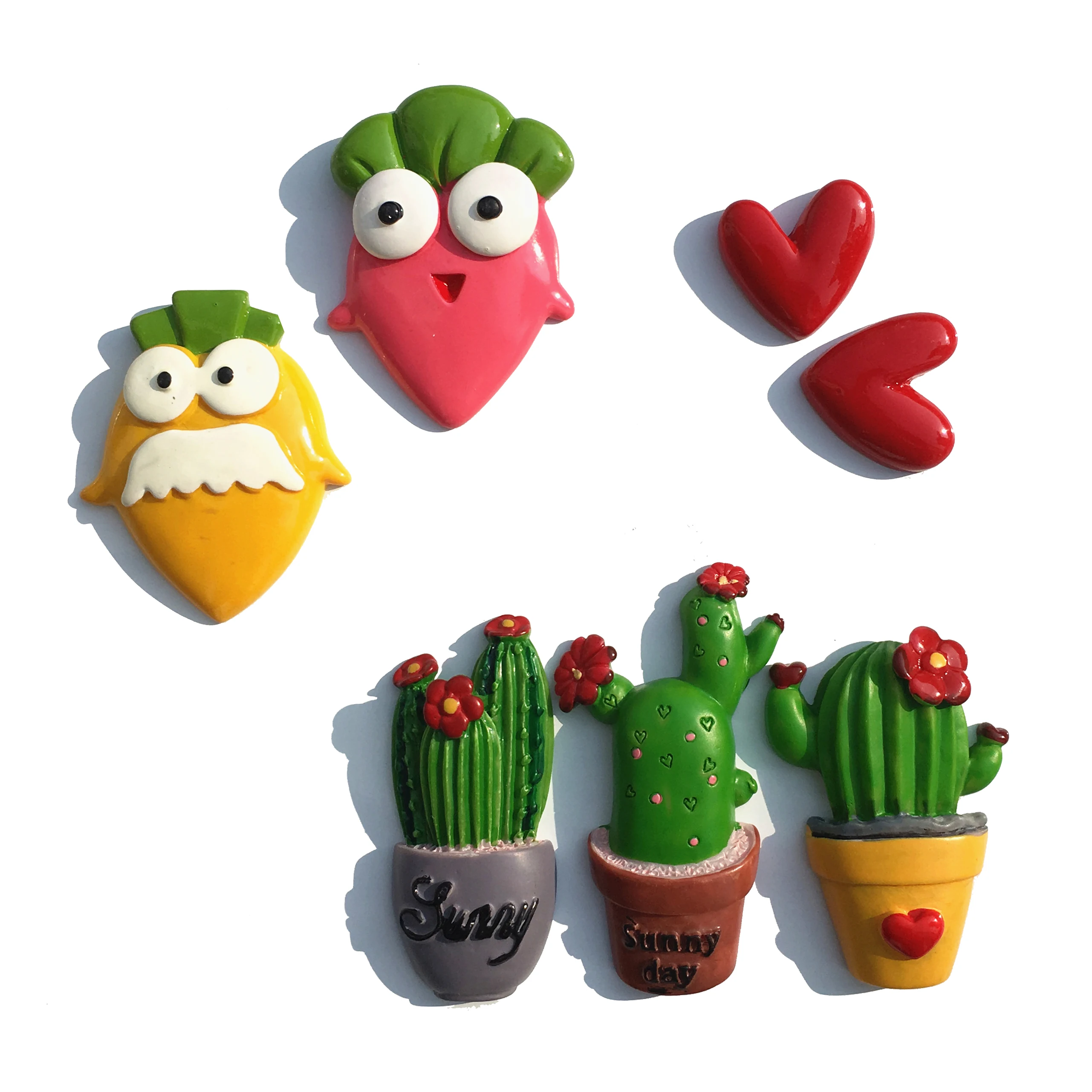 Прекрасный мультфильм на растения или холодильник магниты для имитации Зеленый