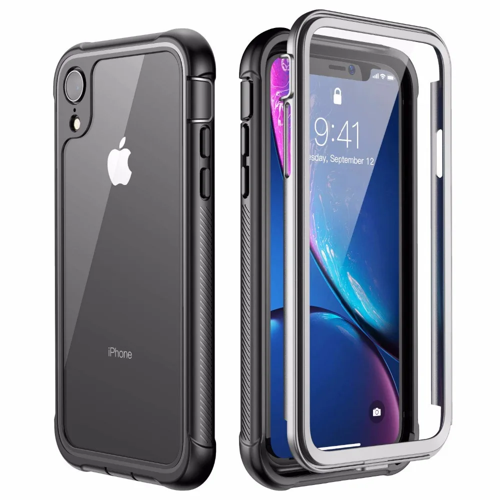 Для iPhone XR чехол 360 градусов Премиум гибридный защитный прозрачный для Apple 6 1 дюйма