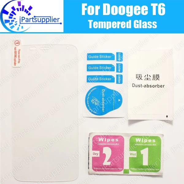 DOOGEE T6 закаленное стекло 100% Новинка Высокое качество премиум 9H Защитная пленка