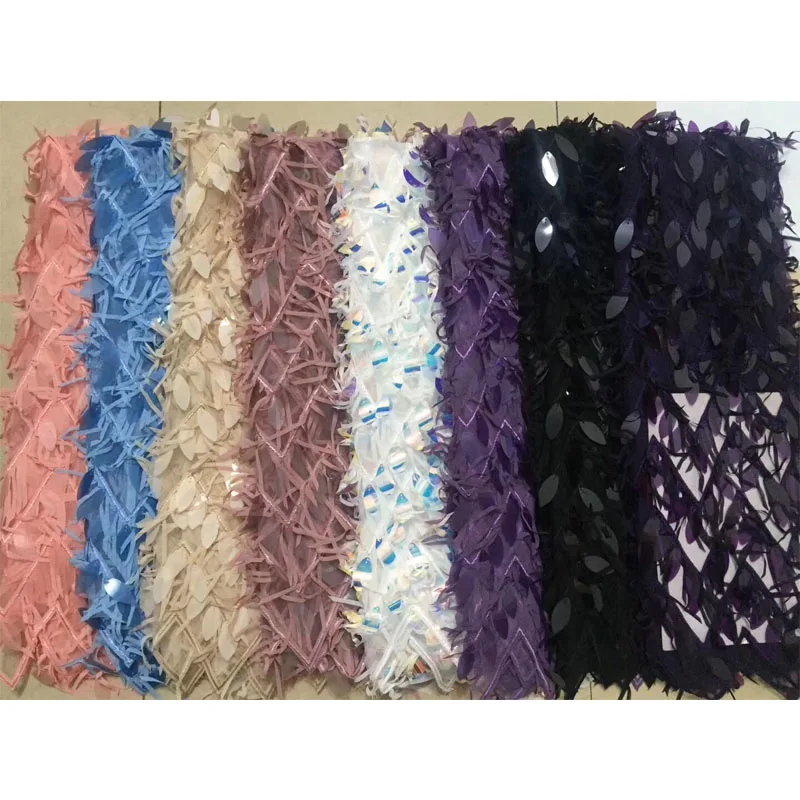 Африканская вышивка блесток кружева ткань французский чистая с Черными