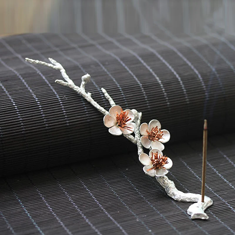 Олово ручной работы ладан курятник сливы держатель для ароматических палочек