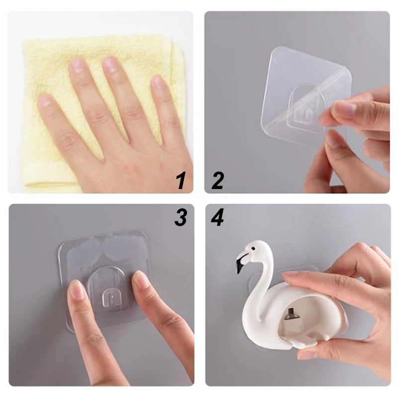 1 шт. держатель для зубной щетки Стойка в форме Фламинго присоска 2 положения