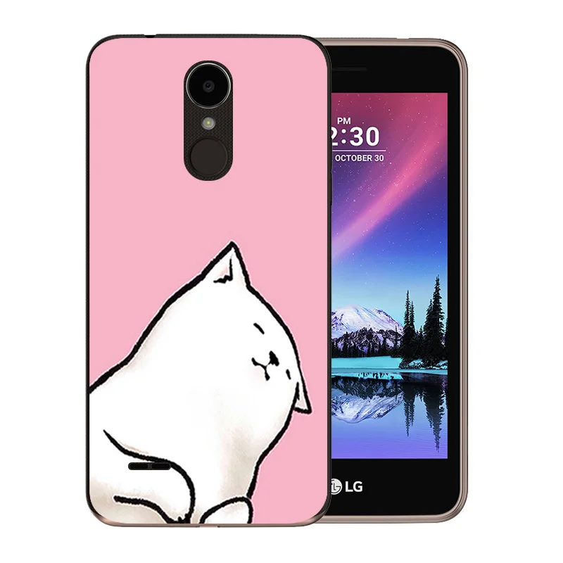 Luxury Flexible For LG K4 2017 Phone Case EU Version Pinky Pattern Soft Silicon TPU Full Protective X230 Shell |