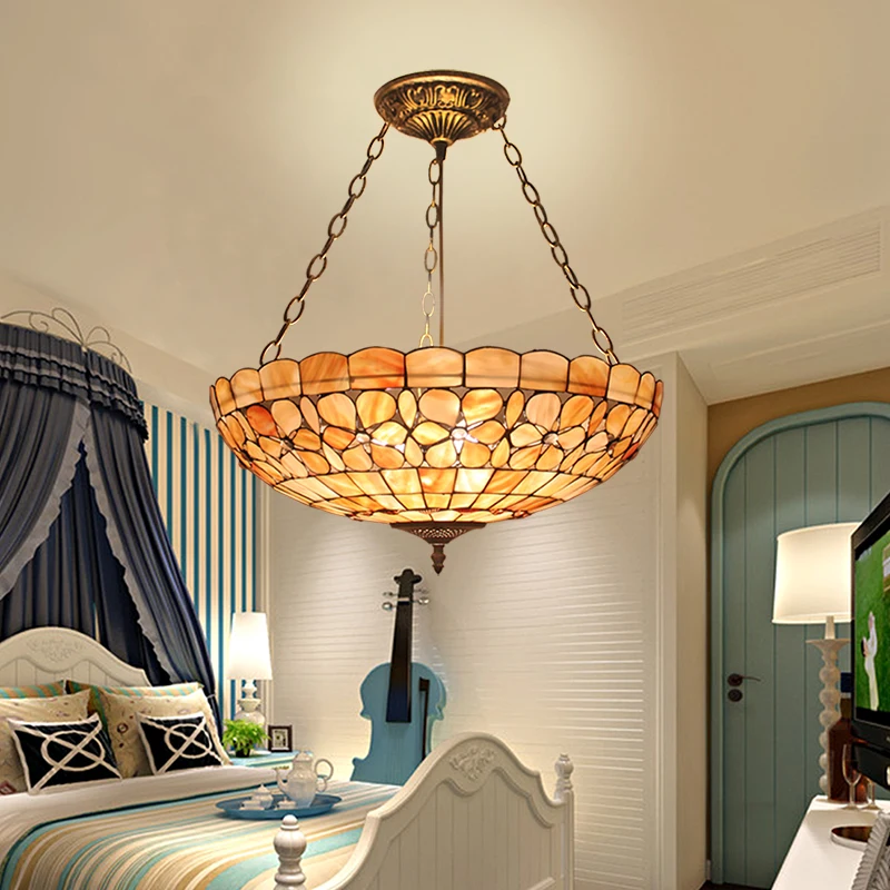 Подвесной Светильник Тиффани в европейском средиземноморском стиле лампа для