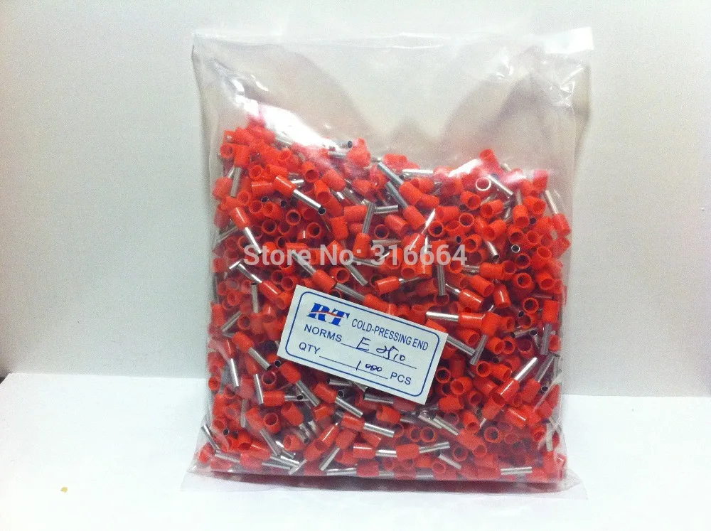 E2510 медный терминал bootlace Ferrules для 2.5mm2 14AWG кабеля длиной 10 мм|ferrules direct|ferrule brassferrule
