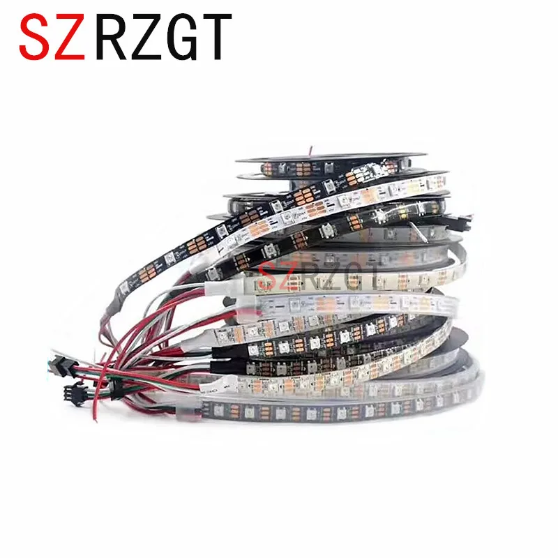 WS2812b 1 м/5 м 30/60/144 светодиодов/м 2812 светодиодные полосы IP30/IP67 Водонепроницаемый