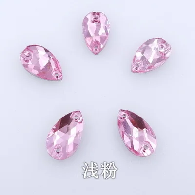 Pink 28 цветов Заводская распродажа форма dr Flatback Стеклянные стразы с двумя отверстиями, Diy аксессуары для одежды Свадебные украшения - Цвет: Pink