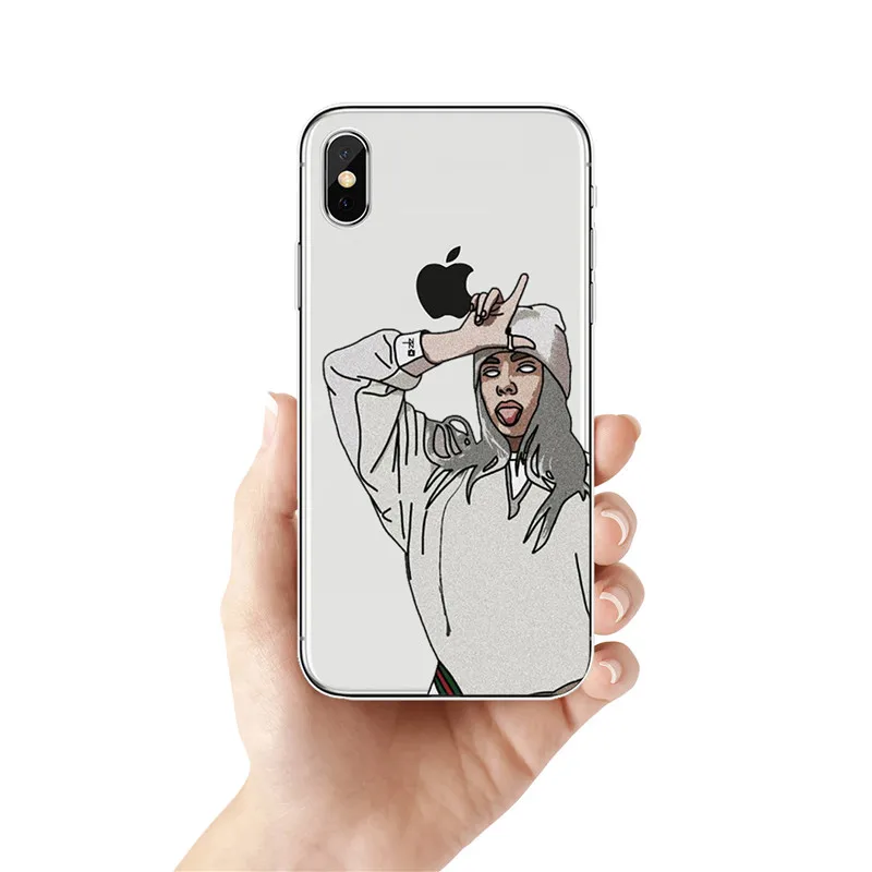 TPU Billie Eilish Халид Радуга blohsh океана глаз ТПУ Macio Caso de Silicone грудь для Тампа корпорация Kenwood пожалуйста, найдите Para o iphone X iphone 5 6 S плюс 7 8 XS MAX - Цвет: TPU