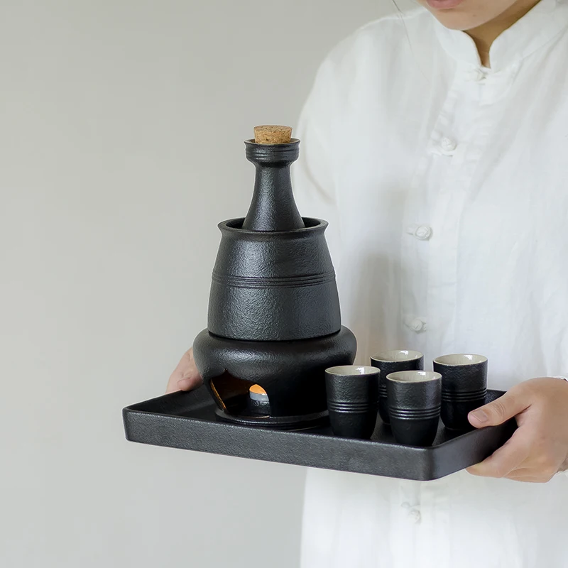 

Japanese Black Zen Ceramic Warmer Tea Stove Teapot Trivets Candle Holder Insulation Base Coffee Heating Warmer Tea Accessories